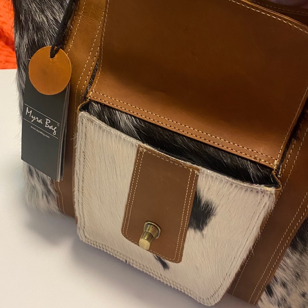 Myra Crawford Canyon Leather & Hairon handbag. Perfect condition new with tags. - Picture 10 of 11
